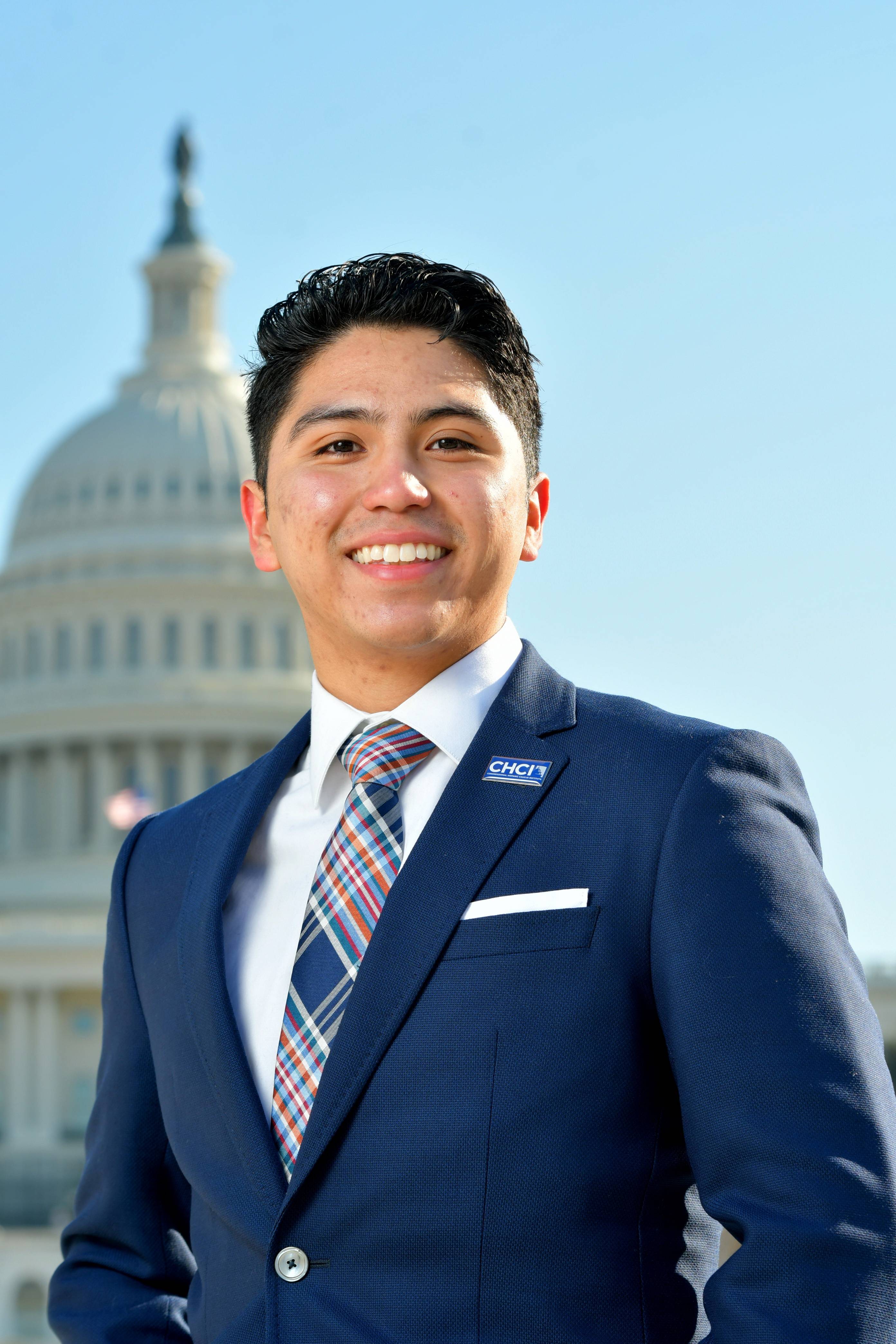 image of jose silva in front of the capitol building