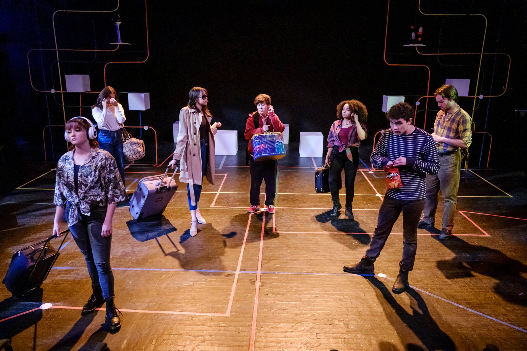 The cast of the Curious Incident of the Dog in the Night-Time at Texas State University