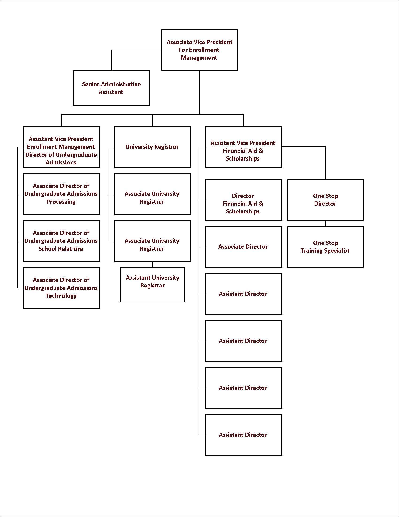 Enrollment Management organizational chart
