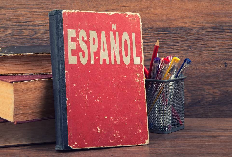 "Espanol" written on a book cover.