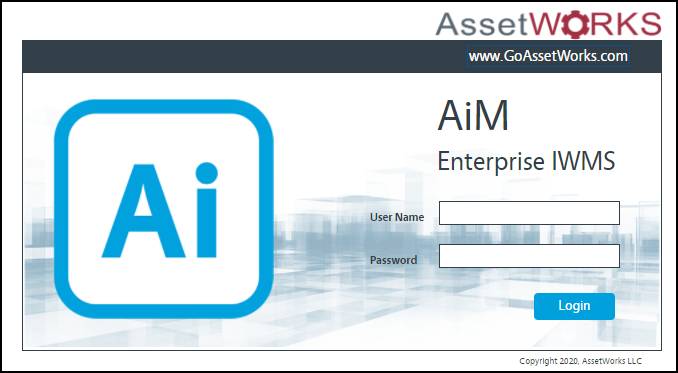 Picture of the AiM software login