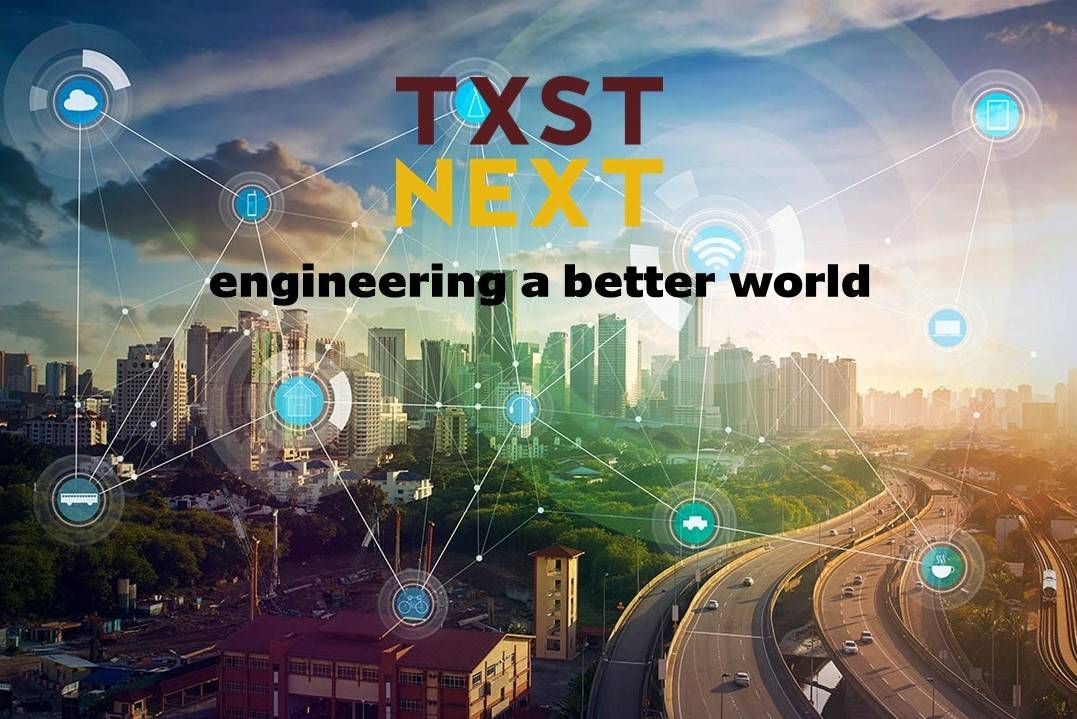 Engineering a Better World - TXST NEXT with cityscape background
