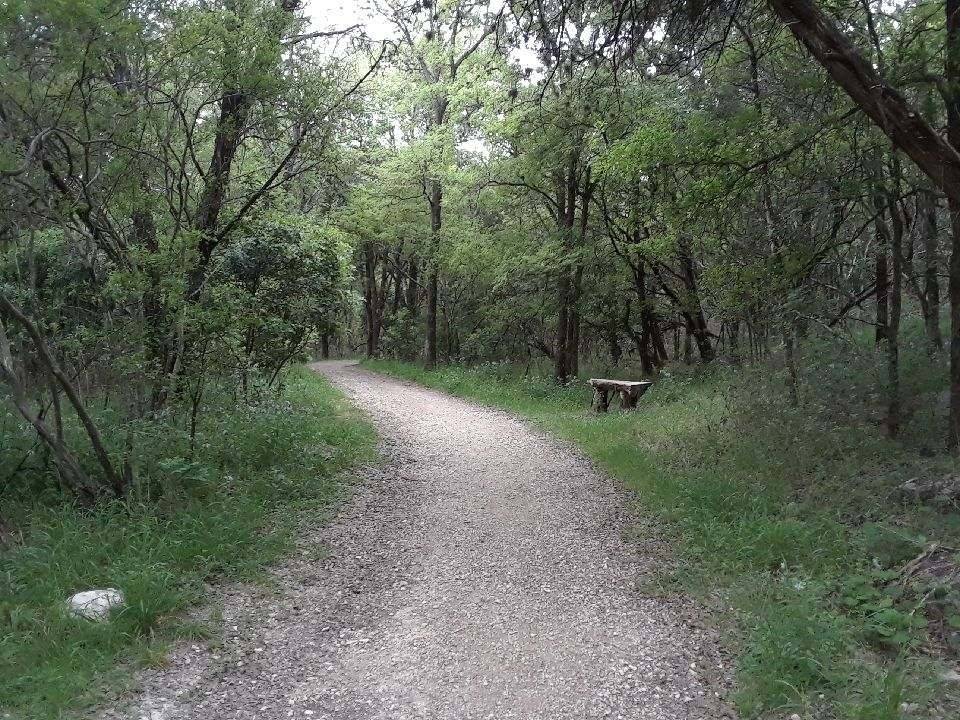 a trail close to Texas State University's Meadows Center