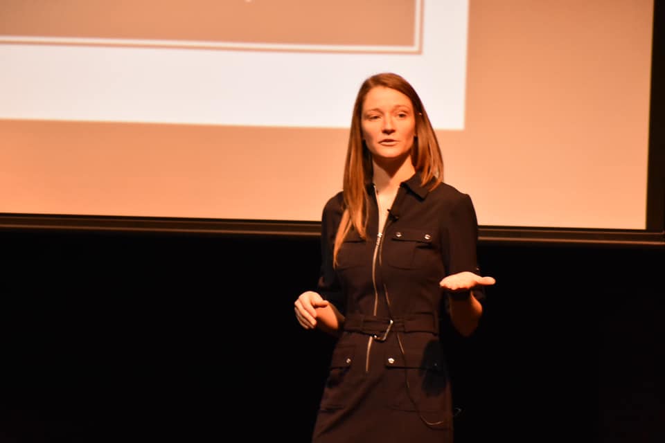 Alyse Finch giving a presentation