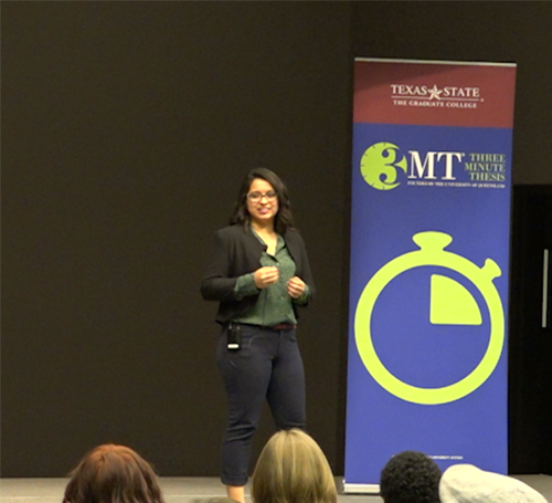 Melody Martinez giving a presentation