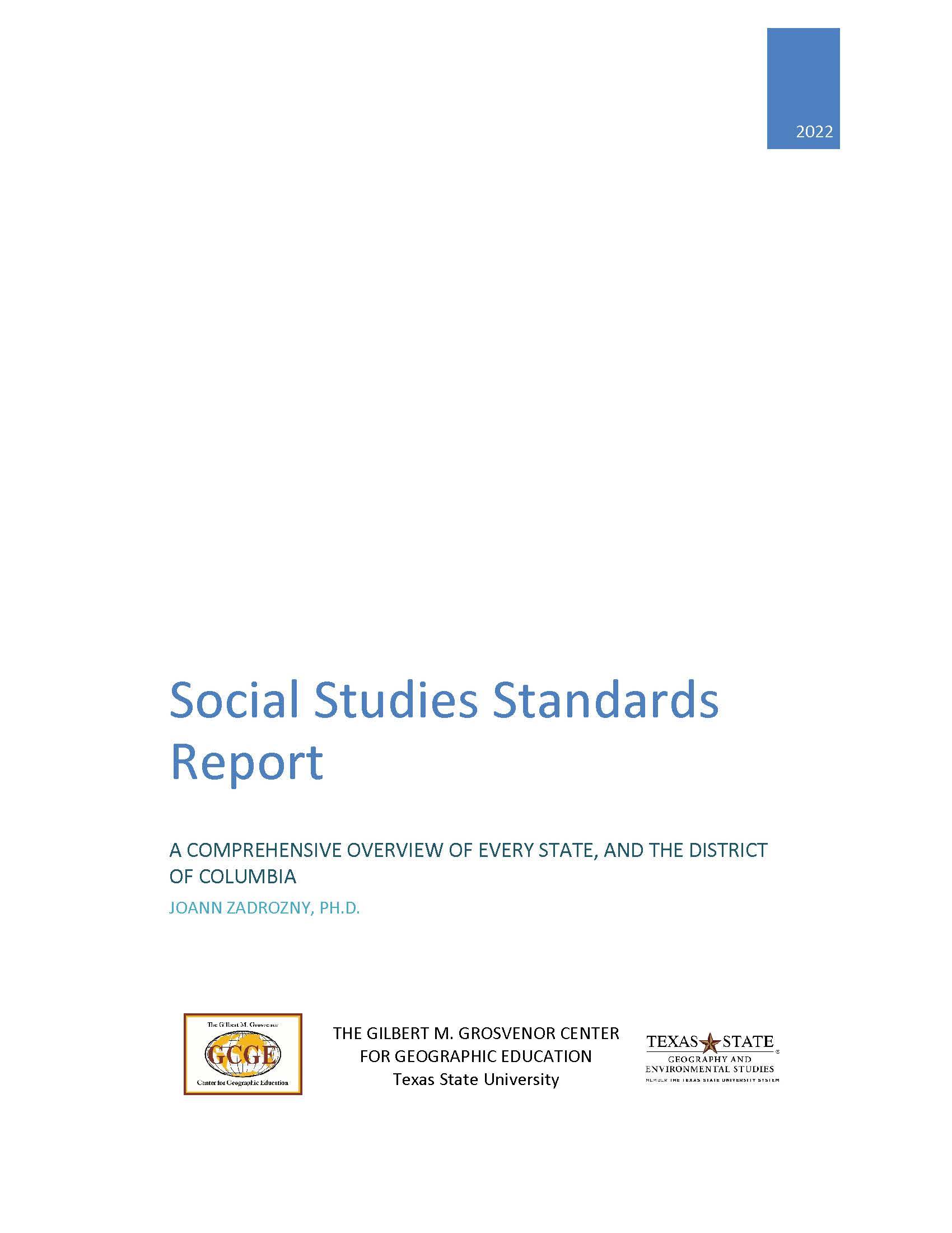 Social Studies Standards Report