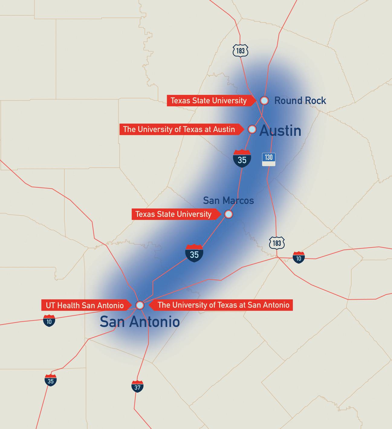 Map of innovation corridor