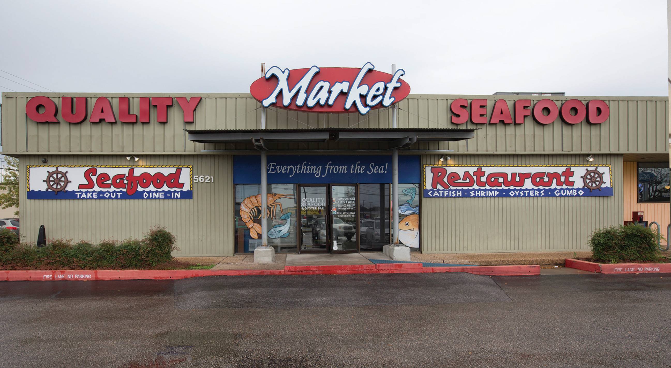 Storefront of Quality Seafood Market in Austin, Texas