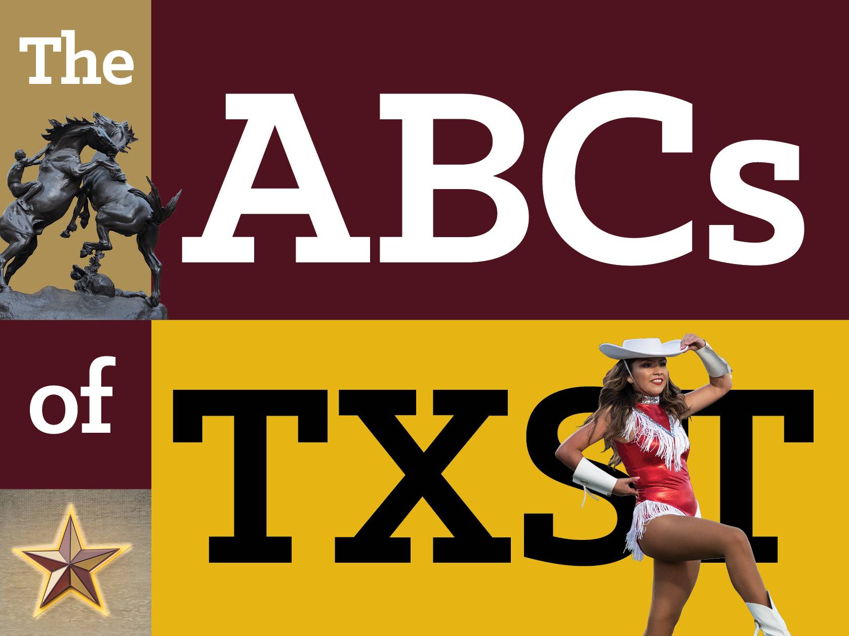 graphic reading "the ABCs of txst"