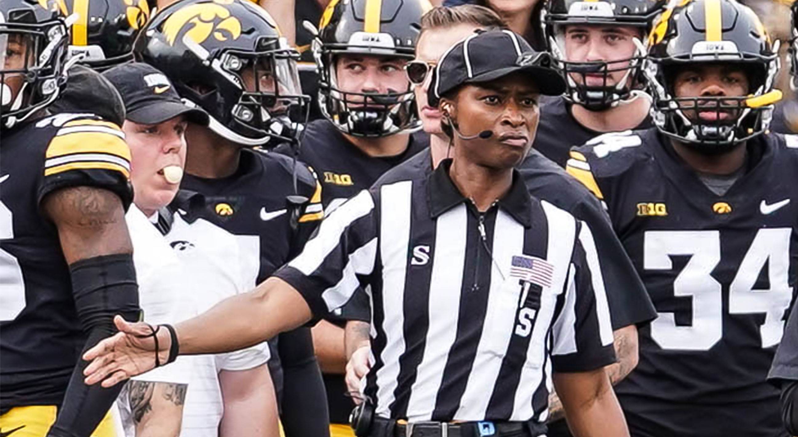 women refereeing football game