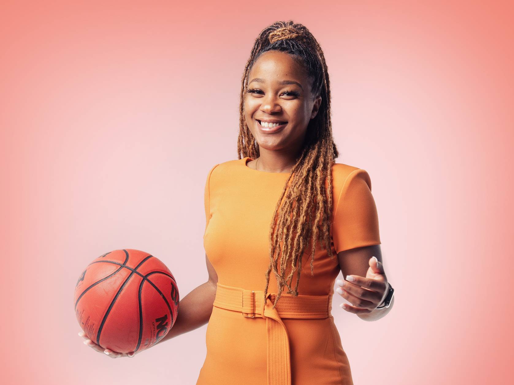 jenkins smiling holding basketball