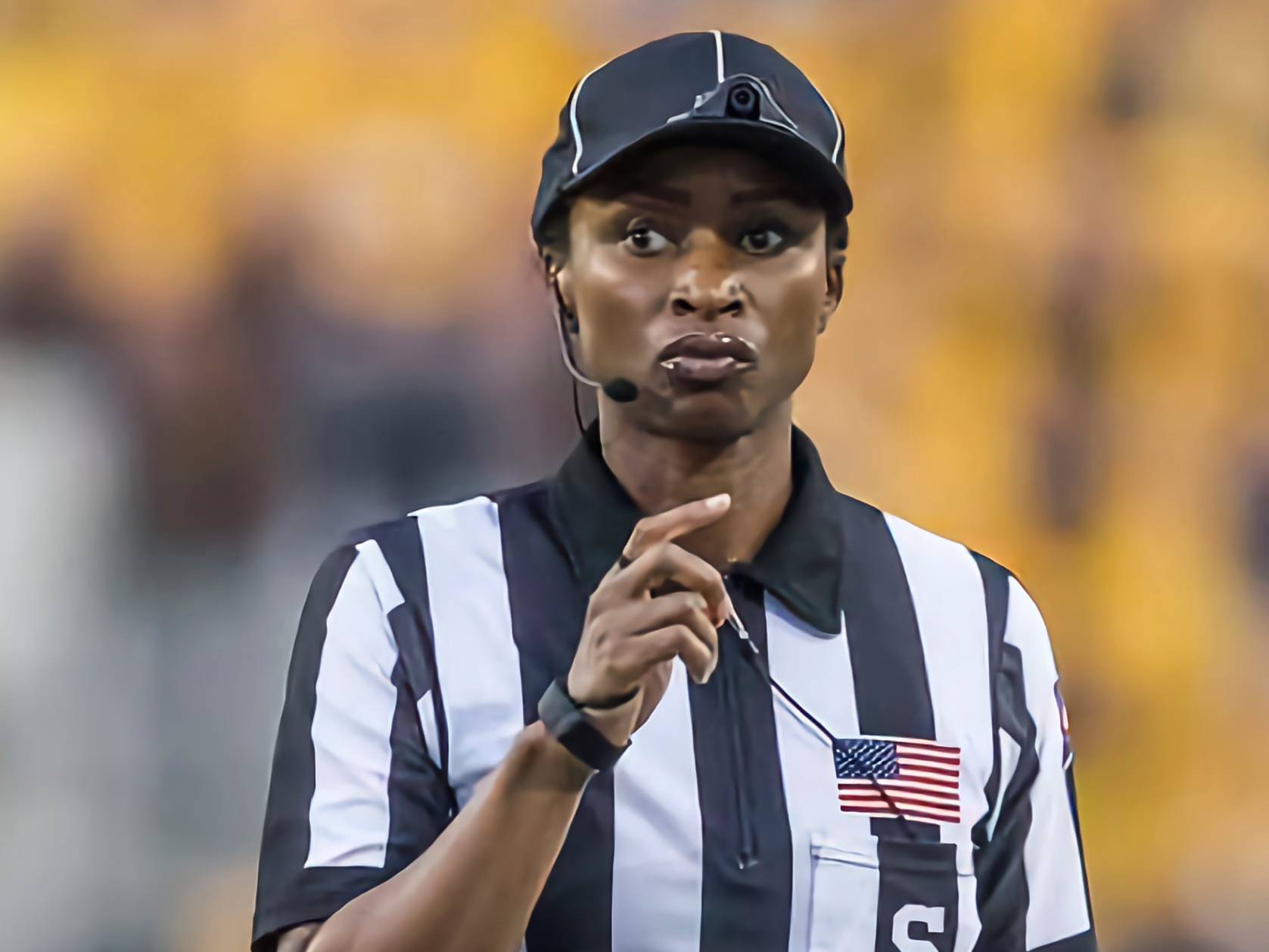 lashell nelson in referee outfit