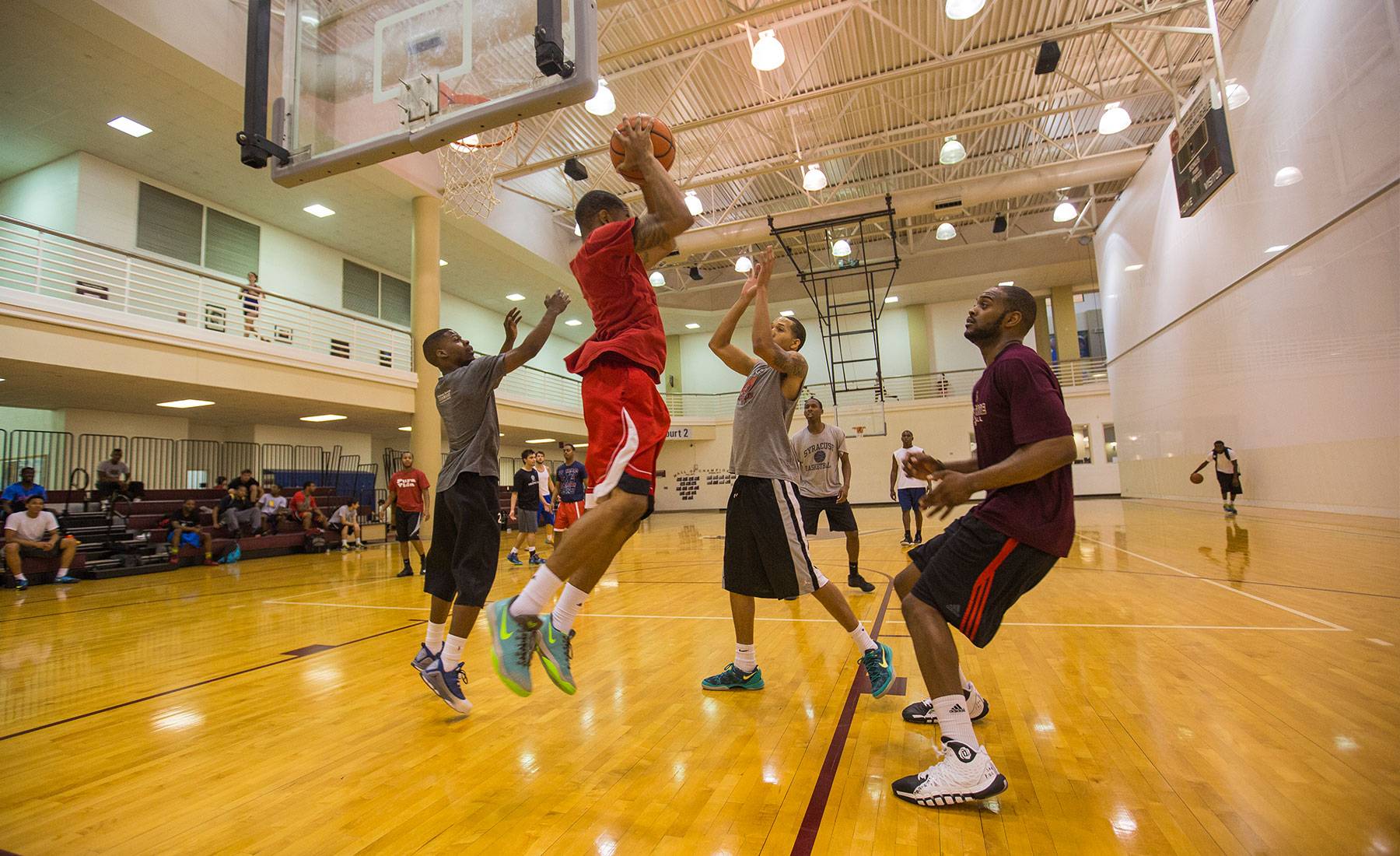 basketball players at the recreation center