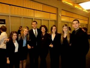 Stephanie Daul, third from right, with friends during reception for Business Leadership Week