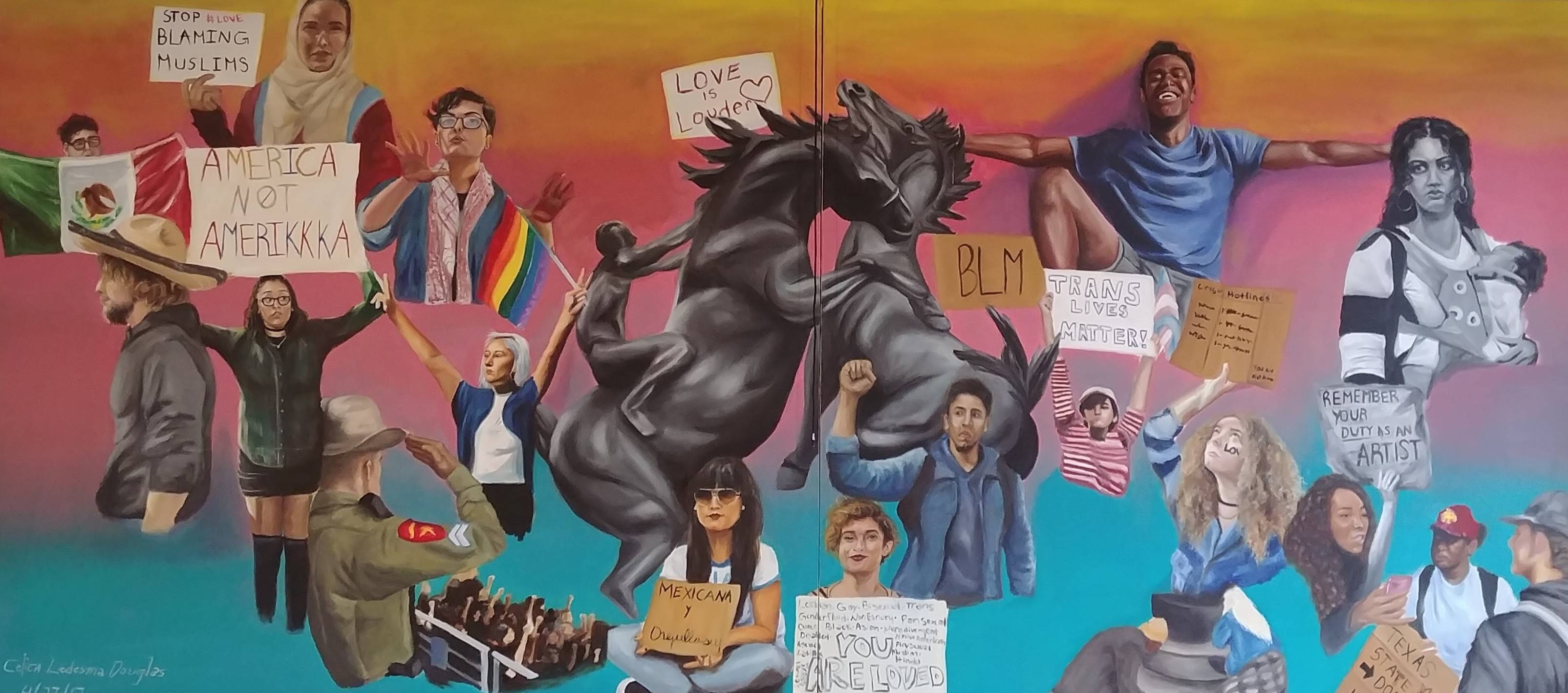 Mural in the Honors Multicultural Lounge