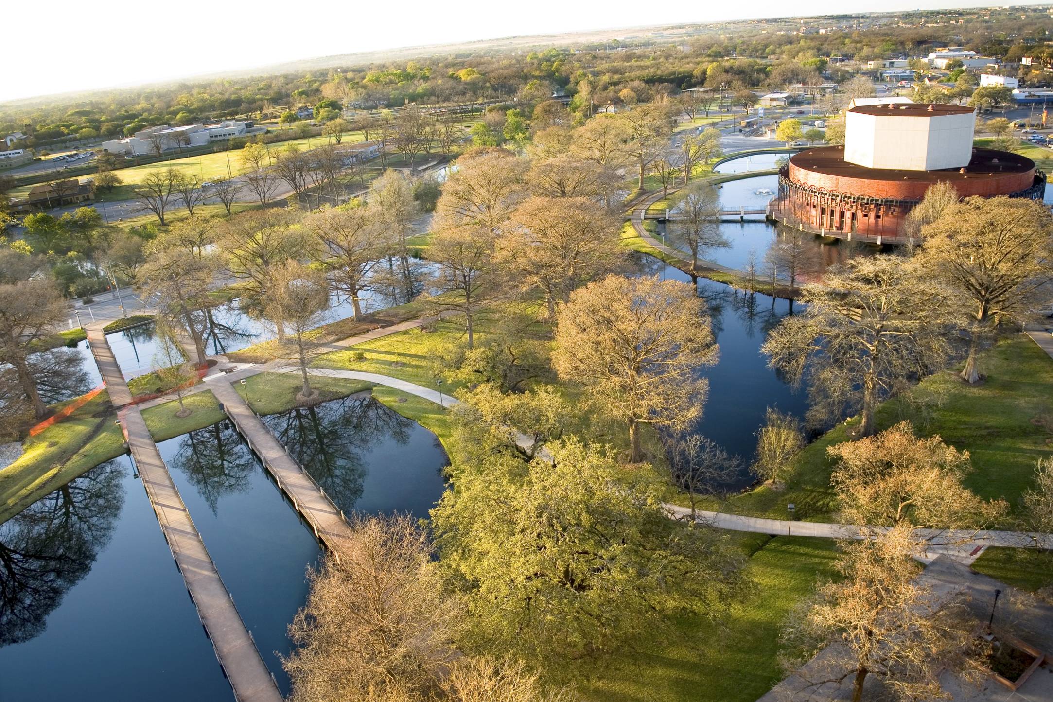 arial view of san marcos campus