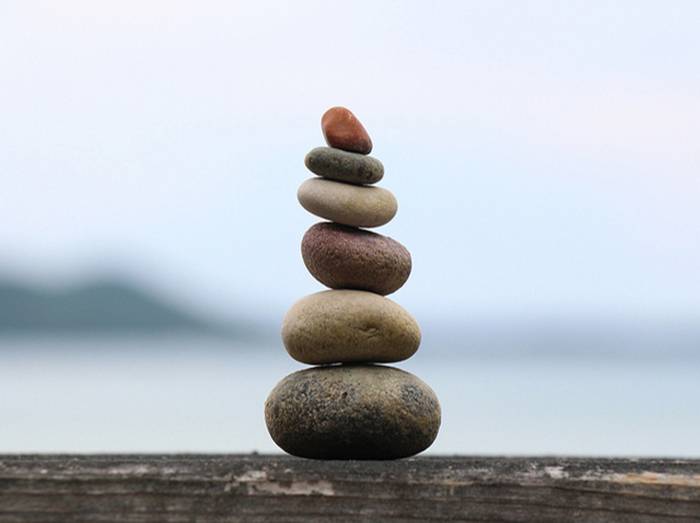 a stack of stones