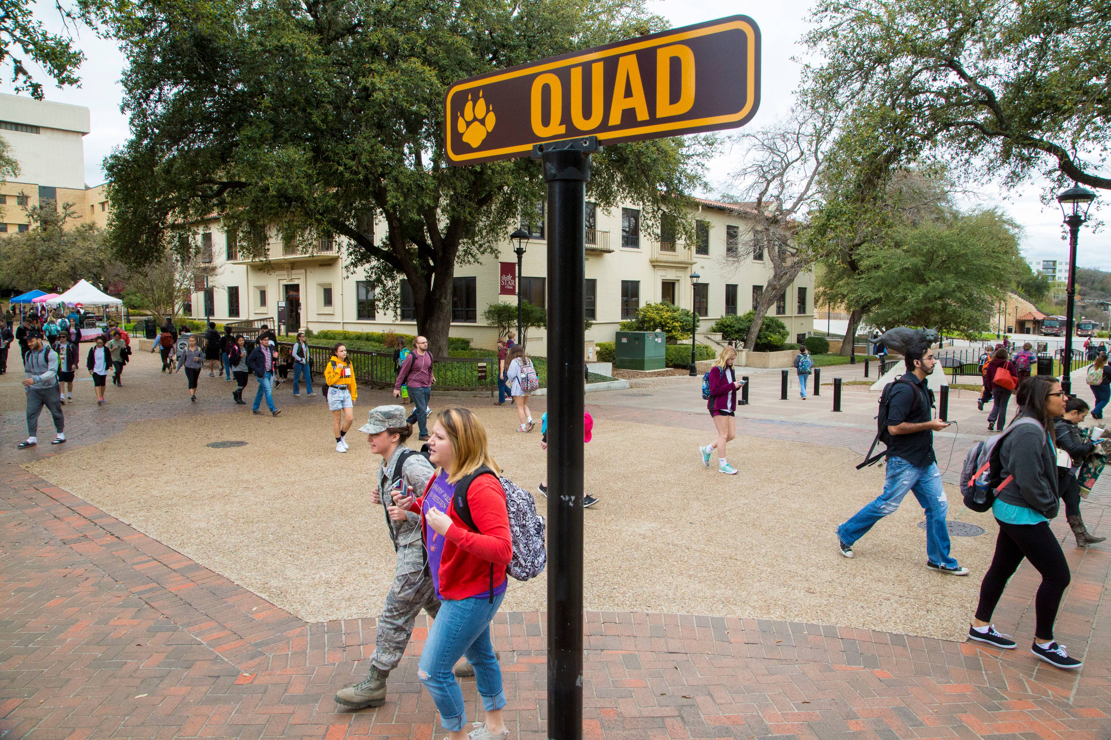 the quad at texas state university