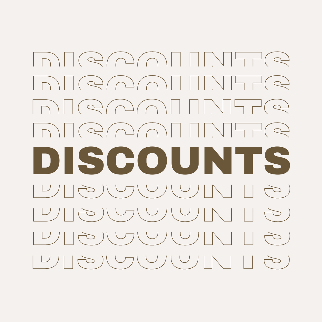 the word discounts