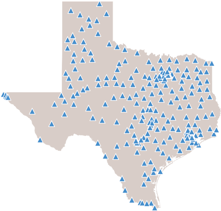 Texas with Office Locations