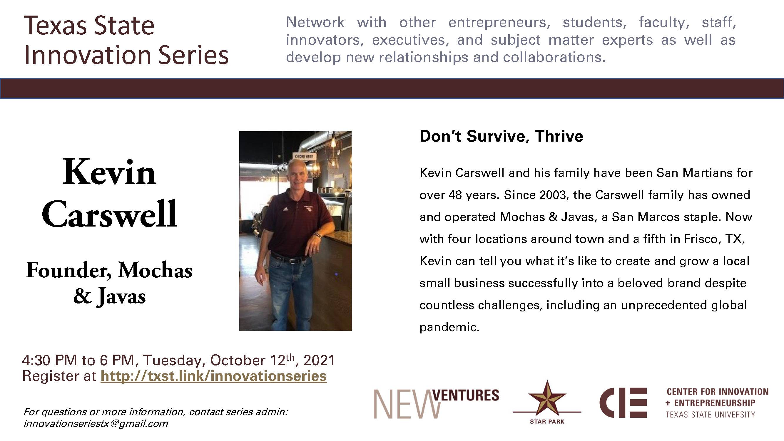 Kevin Carswell:  Innovation Series