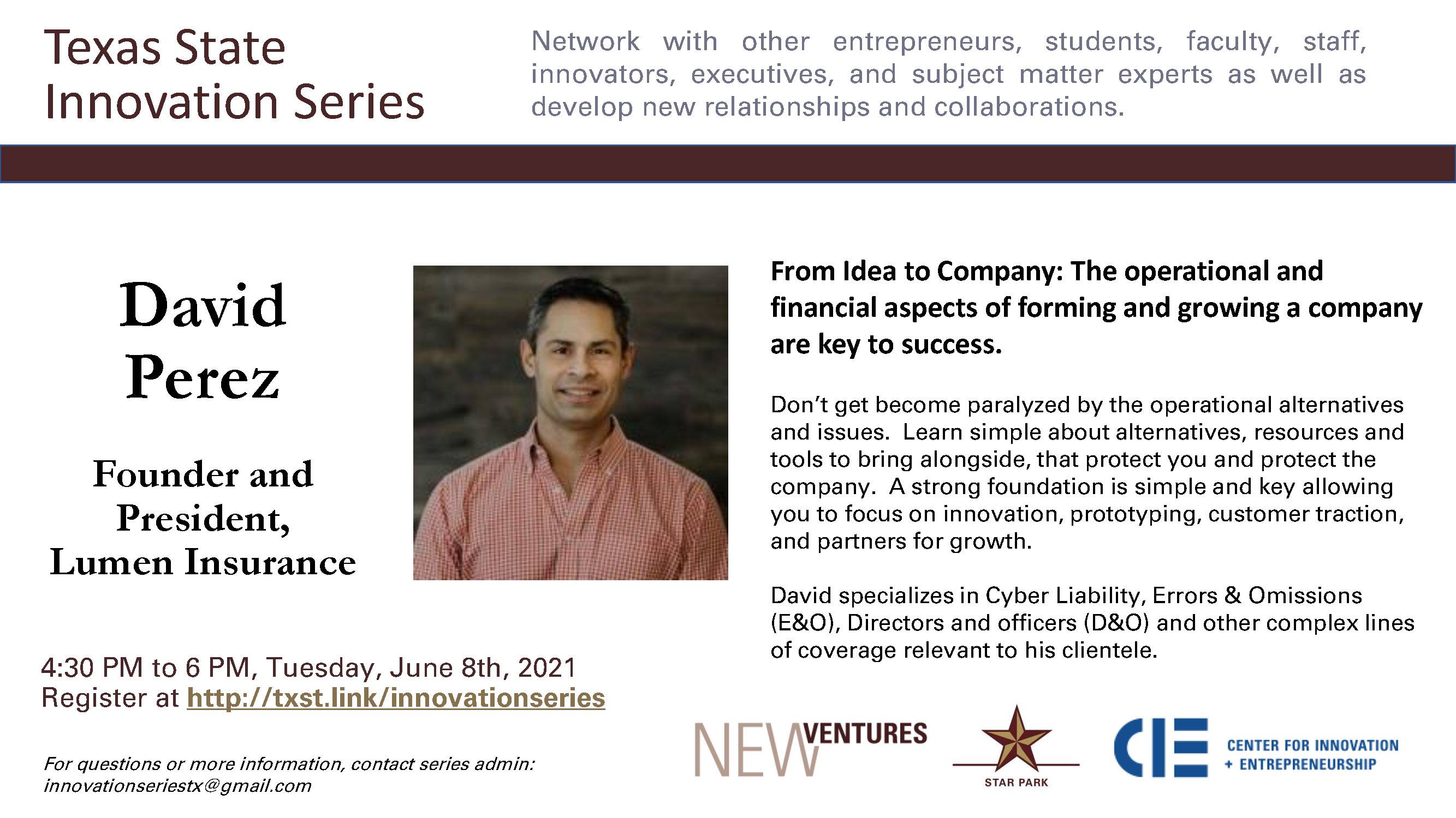 David Perez: Innovation Series