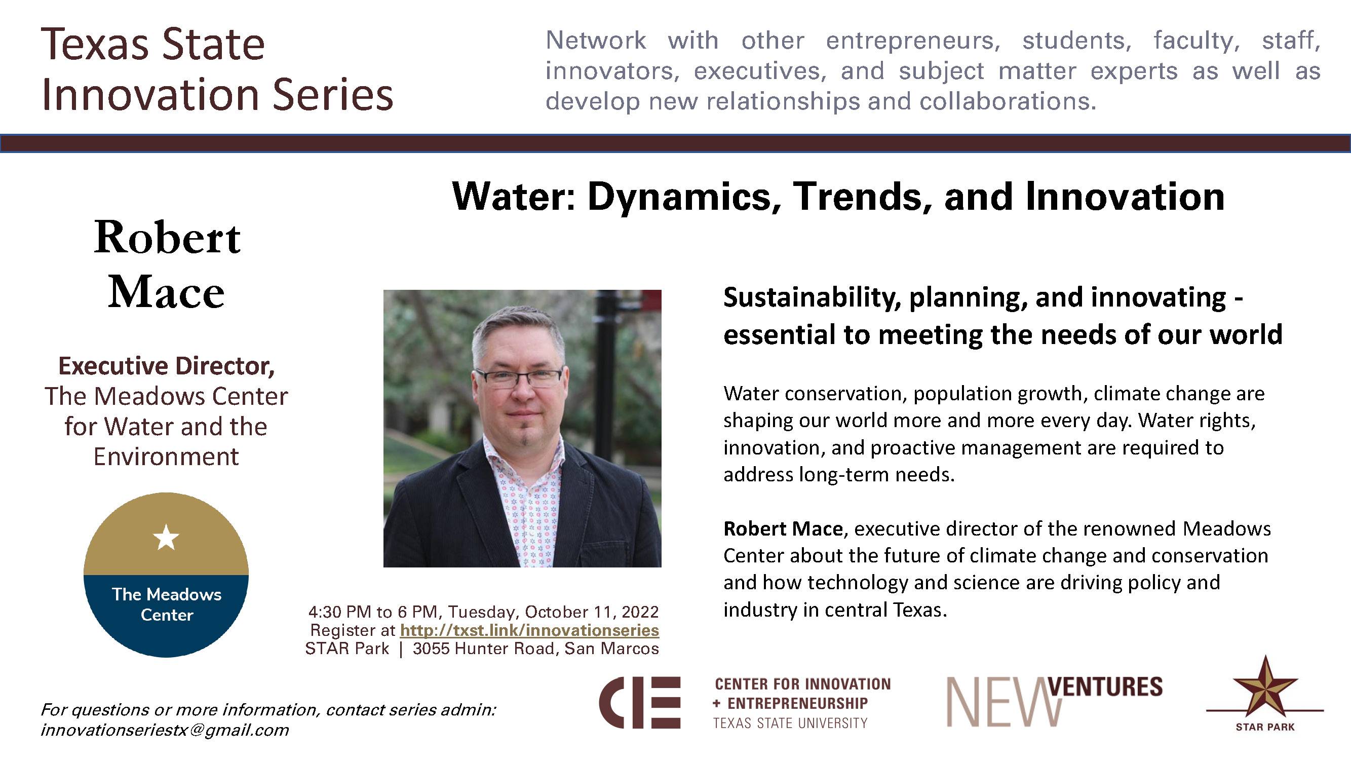 Robert Mace:  Innovation Series