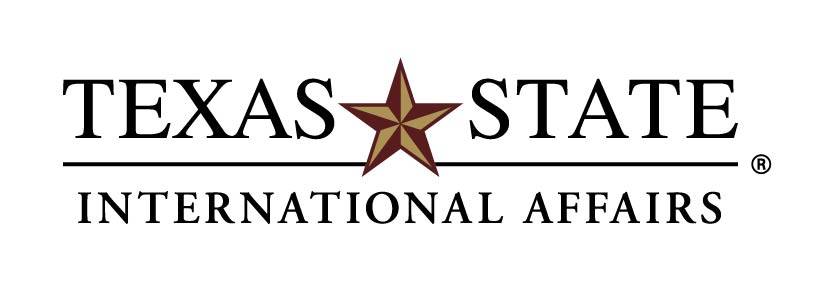 Picture of university name with gold star in the middle of Texas State sitting on a white background
