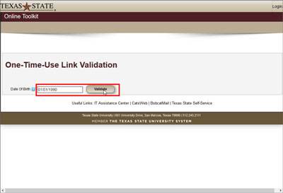 link validation screenshot