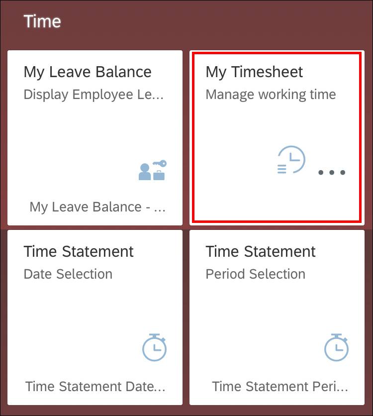 SAP mobile screenshot