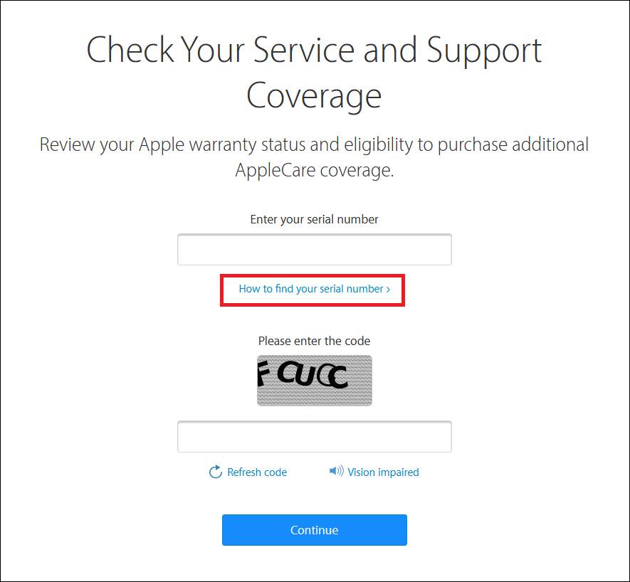 apple support screenshot