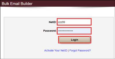 Enter your NetID and password, and click login