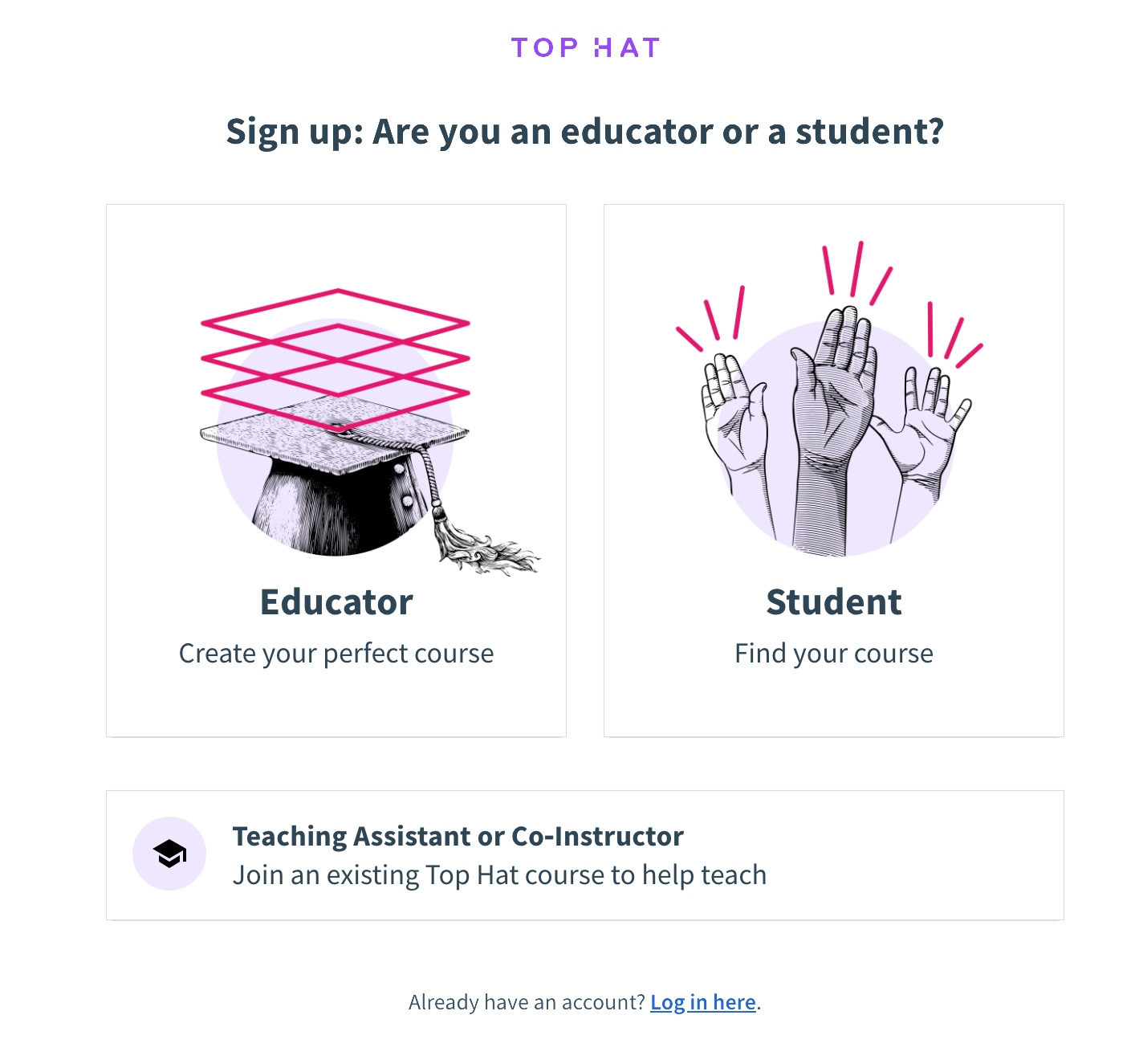 selecting educator after signing in