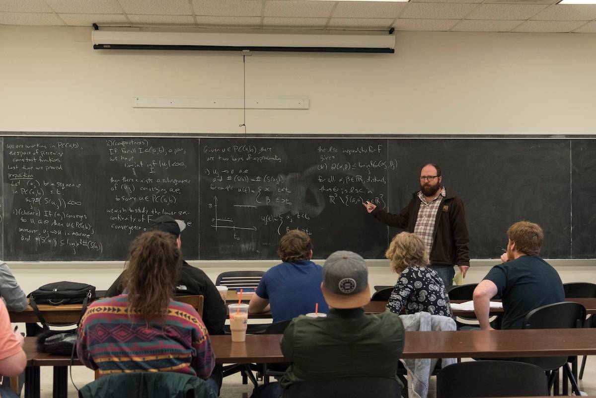 professor leading a seminar