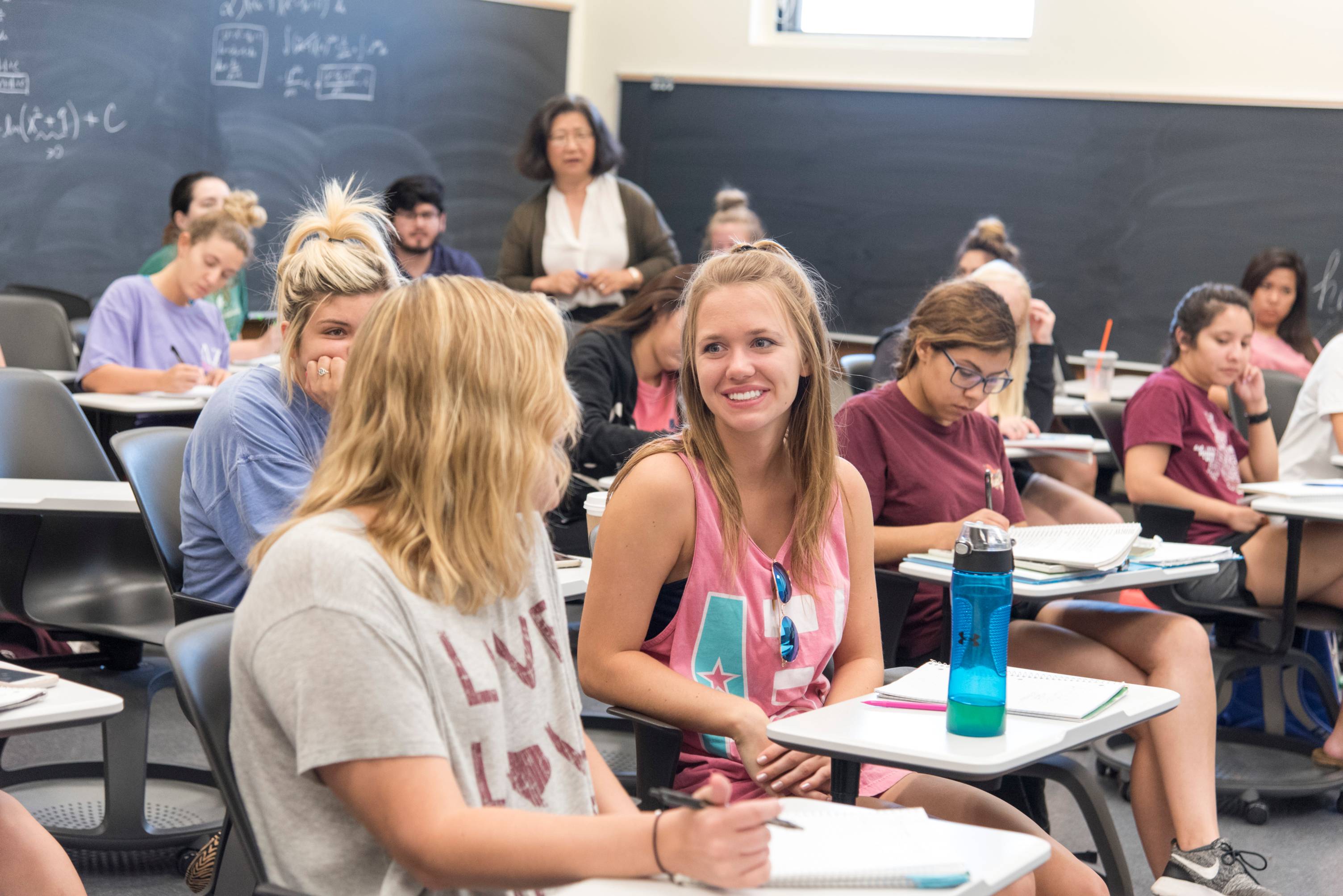 Students in a math class