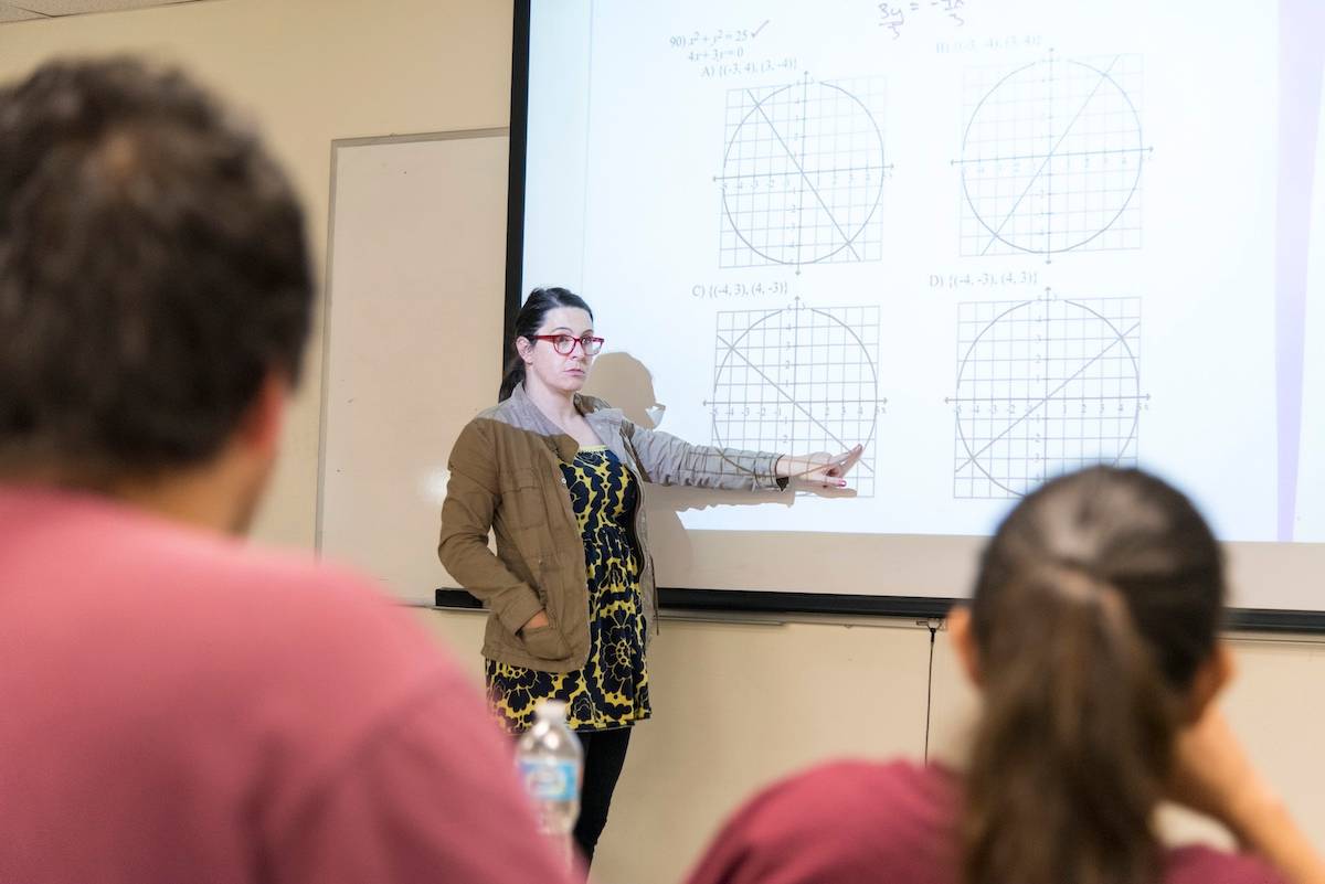 a professor teaching a class