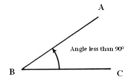 Math Clip Art--Angle Illustrations--Acute Angle--Labeled