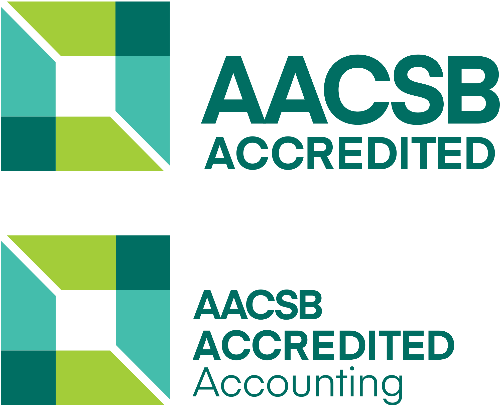 AACSB logos for business and accounting