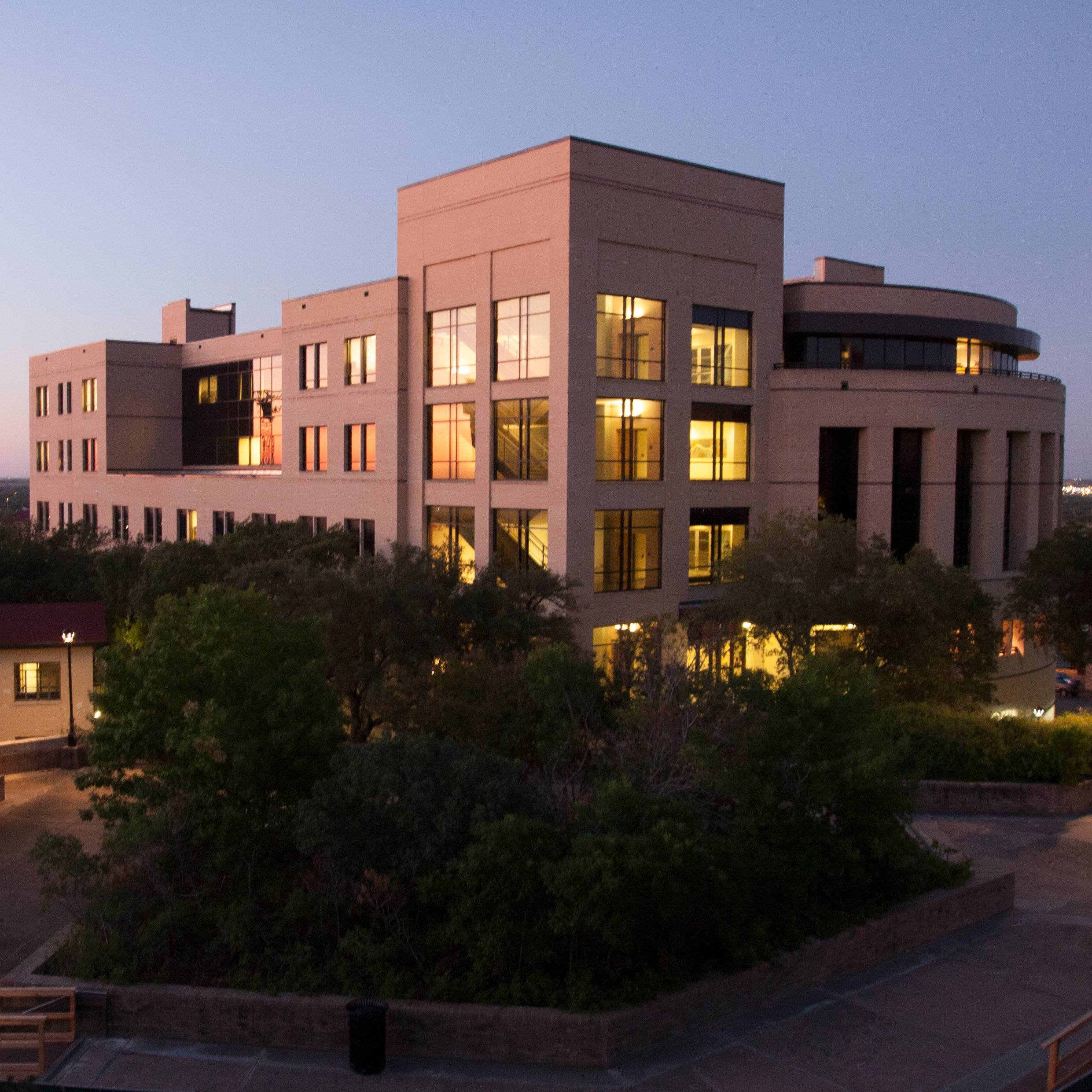 McCoy Hall at night