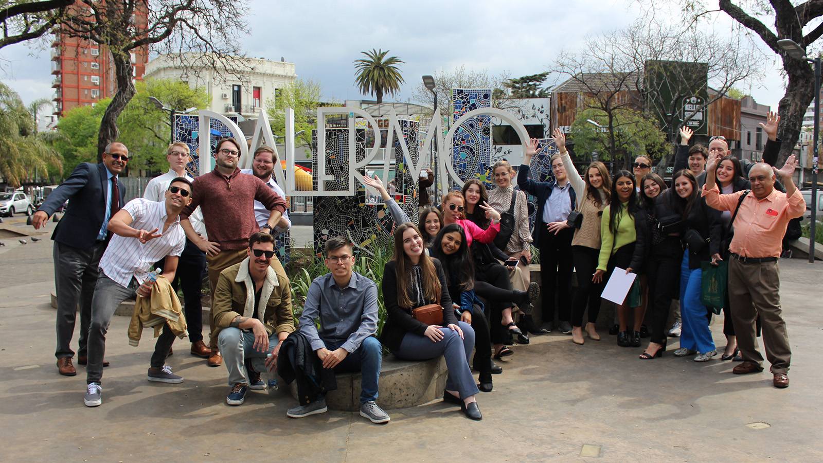 Students and faculty in Buenos Aries, Argentina
