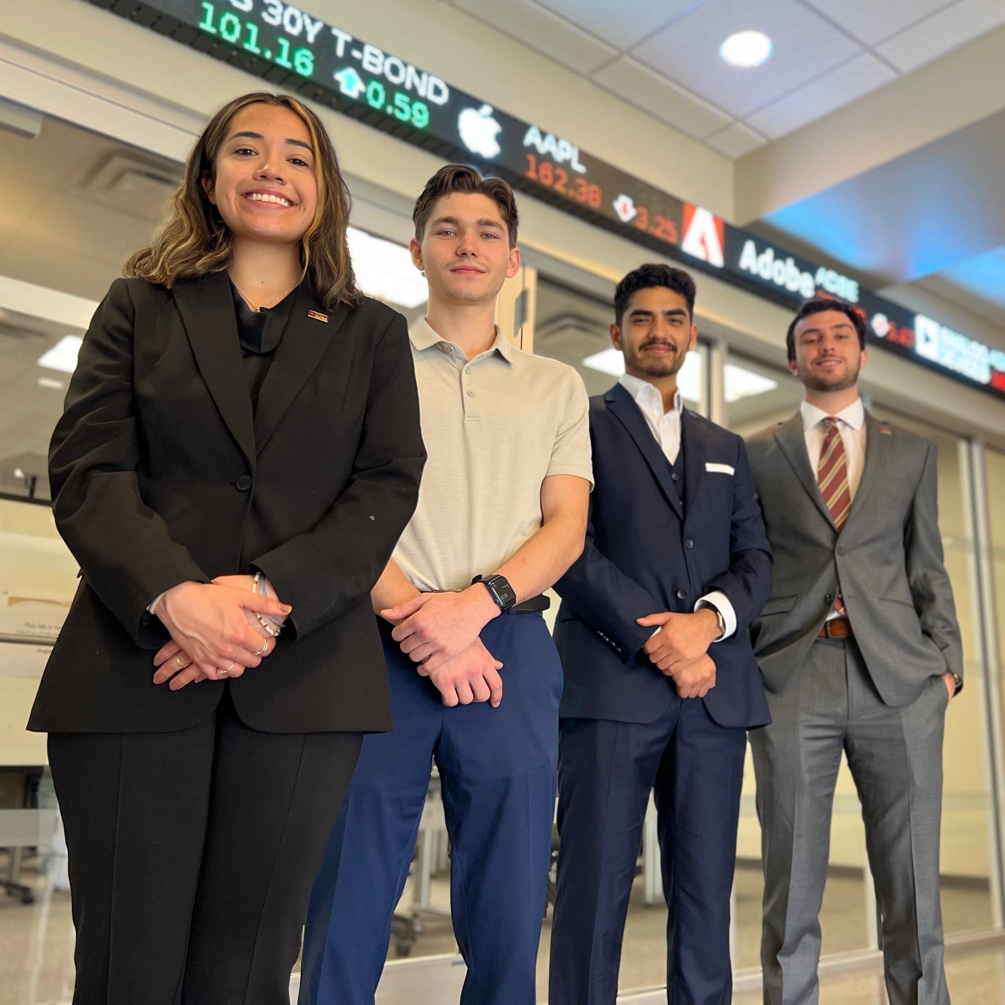 Student members of Texas State's CFA Institute Research Challenge team