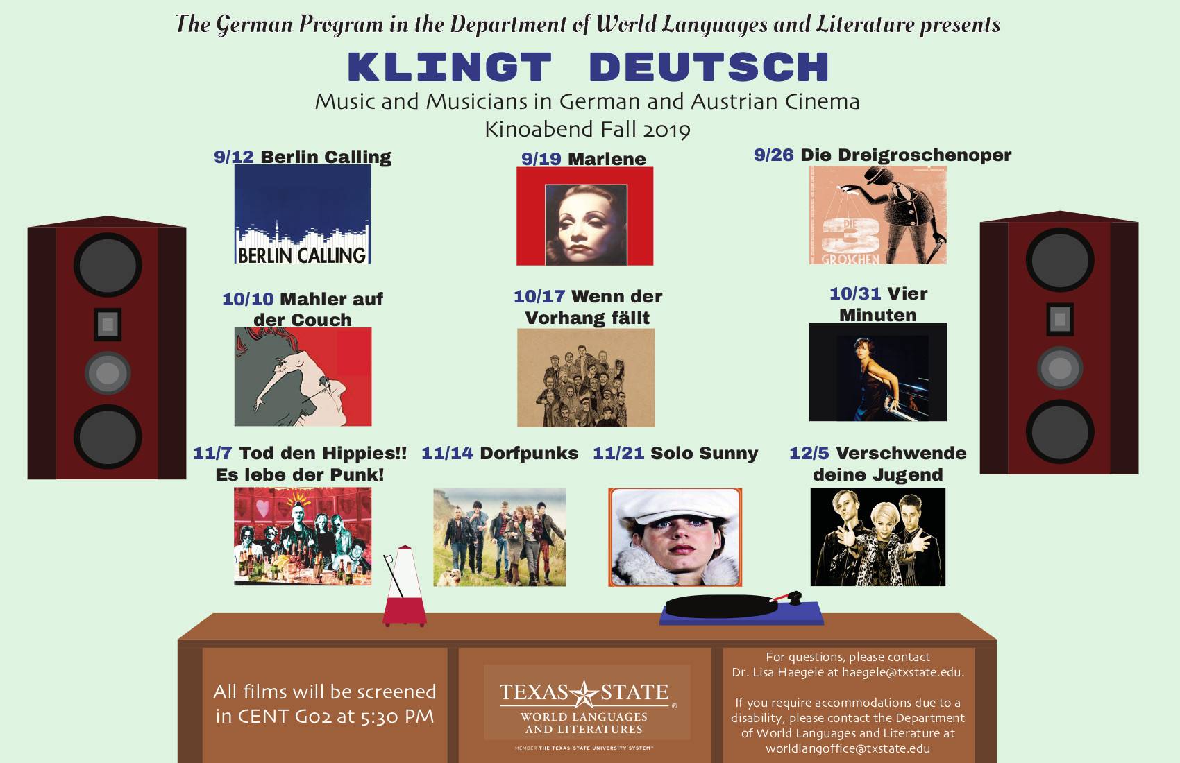 Poster for German Film Series