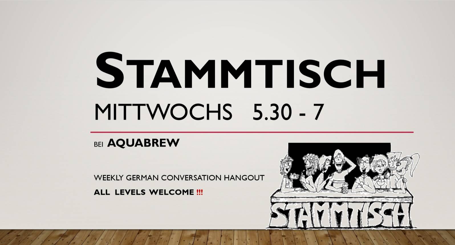 Flyer for Stamtisch: German Conversation Hangout