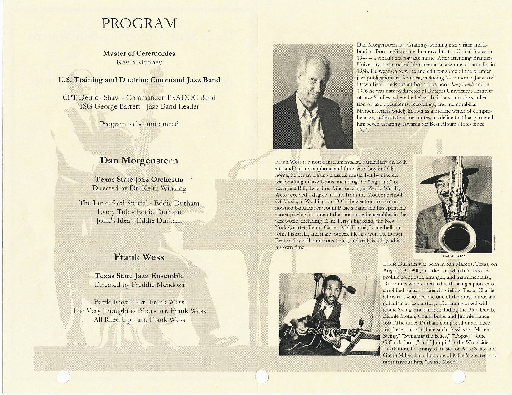 Eddie Durham Jazz Concert program 2009 p2