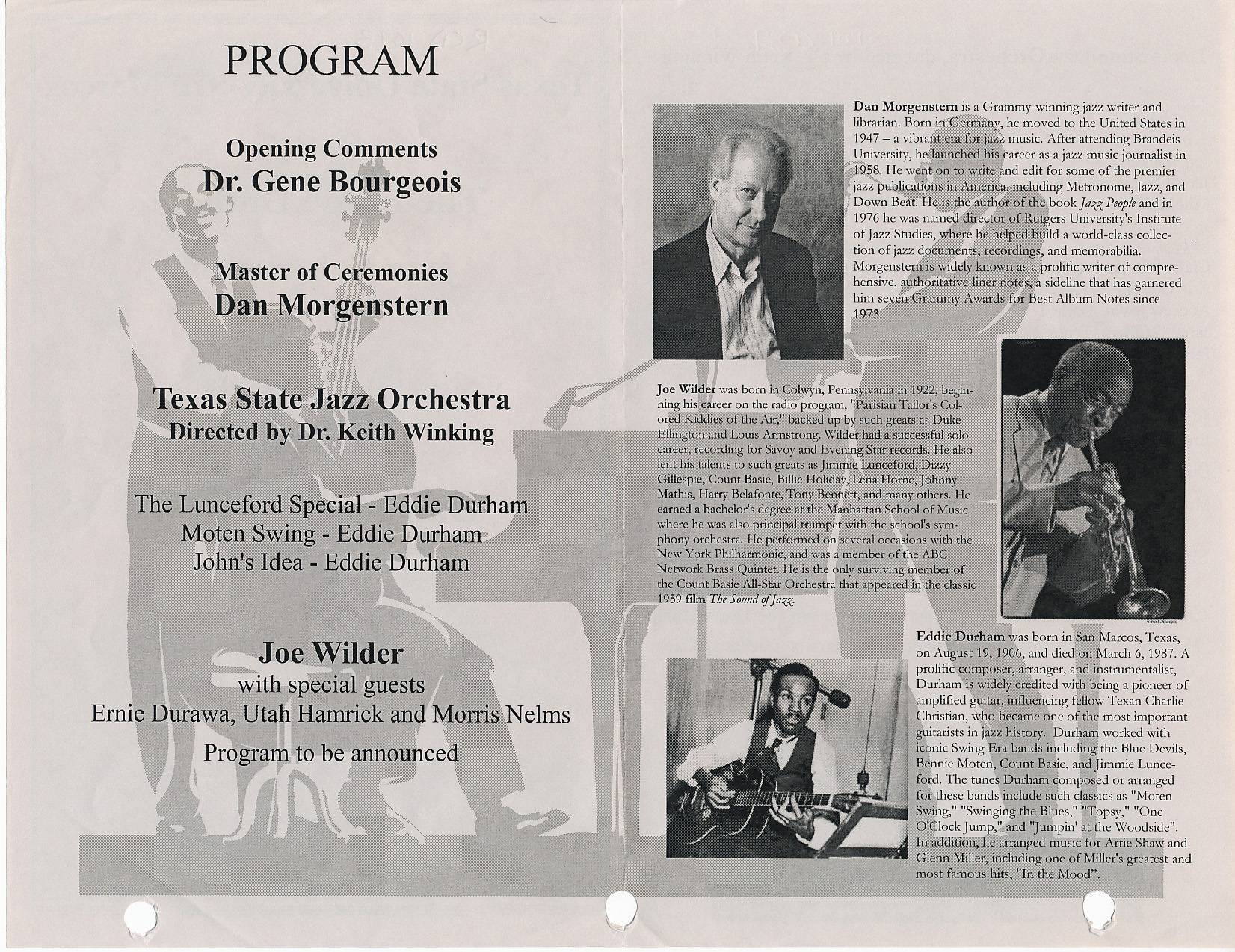 Eddie Durham Jazz Concert program 2010 p2