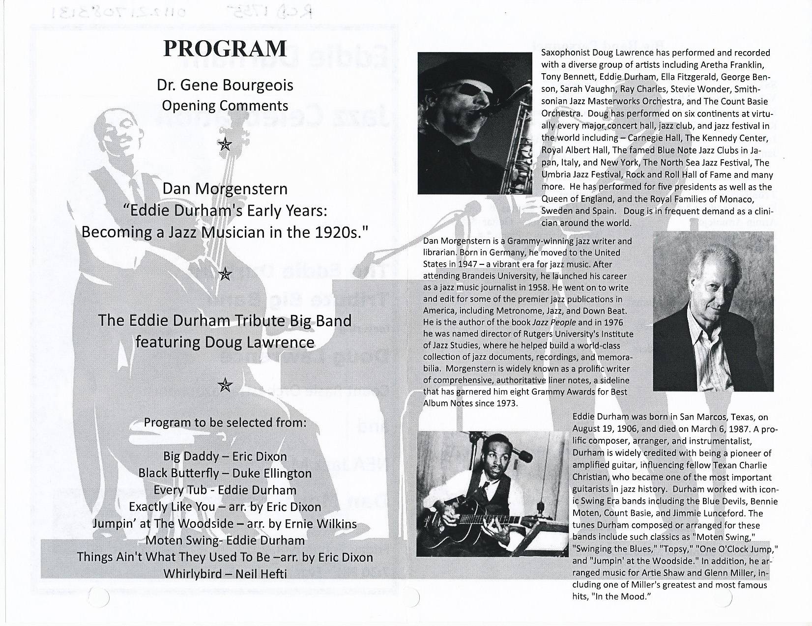 Eddie Durham Jazz Concert program 2013 p2