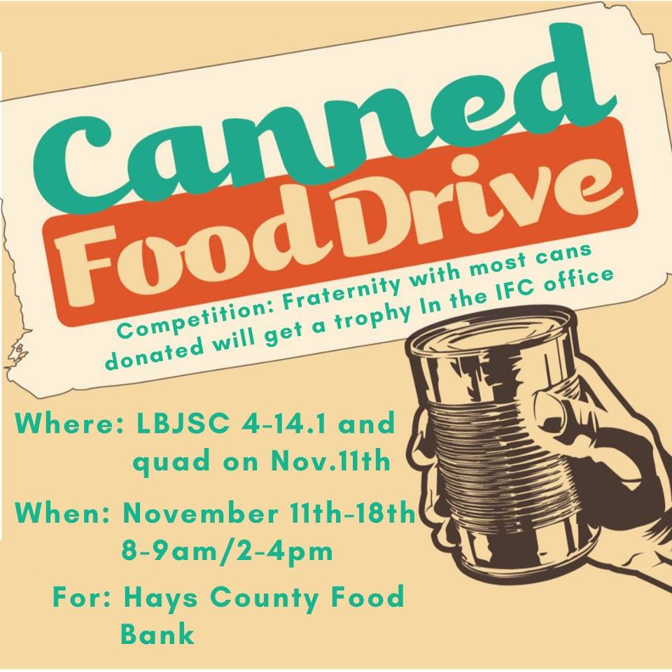 flyer of canned food drive