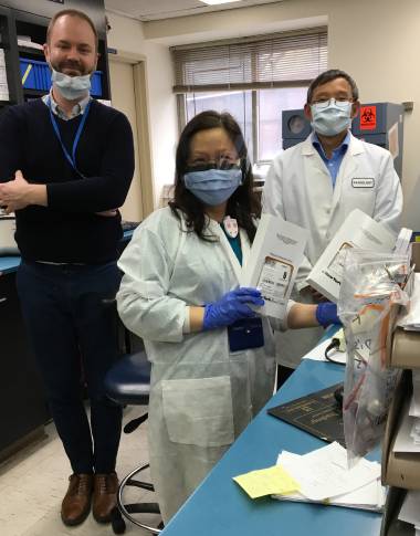 three people in laboratory