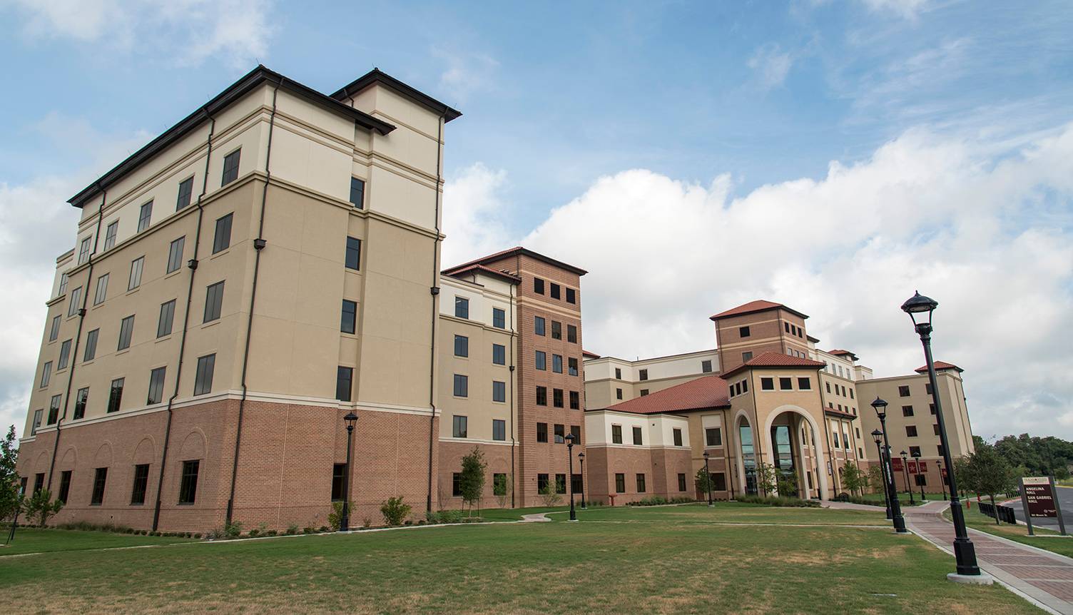 exterior view of residence halls
