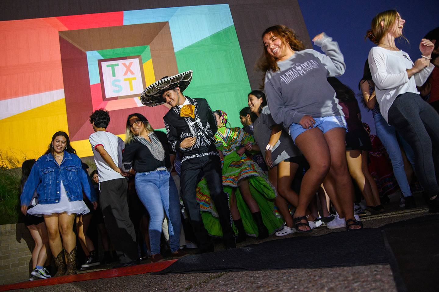 hispanic students dancing